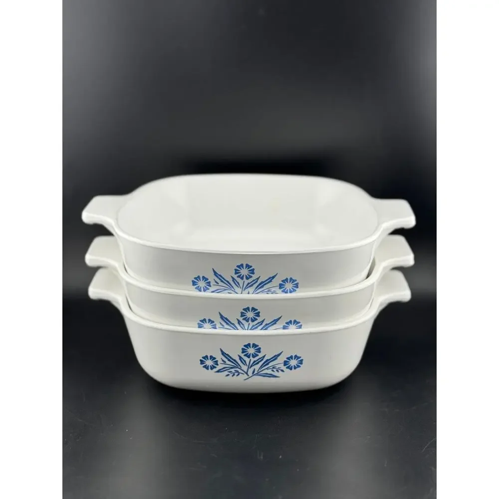 Cornflower Blue by Corning -  1 Quart Square Casserole No Lid